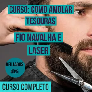 Curso Como Amolar Tesouras, fio Navalhas e fio laser